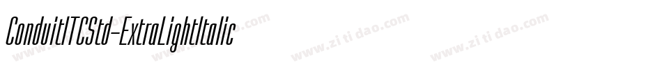 ConduitITCStd-ExtraLightItalic字体转换