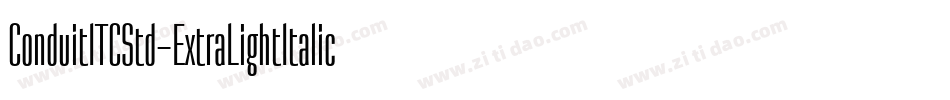 ConduitITCStd-ExtraLightItalic字体转换