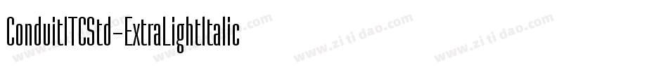 ConduitITCStd-ExtraLightItalic字体转换