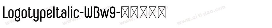 LogotypeItalic-WBw9字体转换