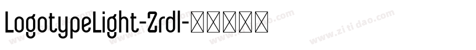 LogotypeLight-Zrdl字体转换