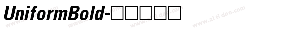 UniformBold字体转换