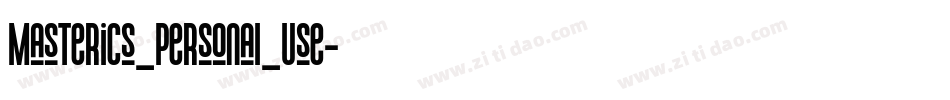 Masterics_Personal_Use字体转换