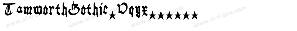 TamworthGothic-Vqyx字体转换