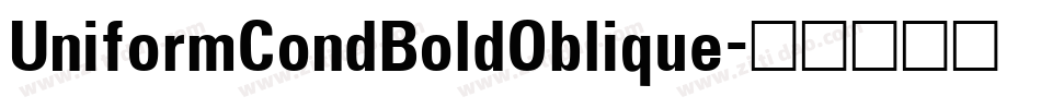 UniformCondBoldOblique字体转换