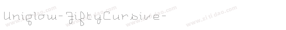 Uniglow-FiftyCursive字体转换