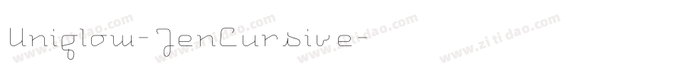 Uniglow-TenCursive字体转换