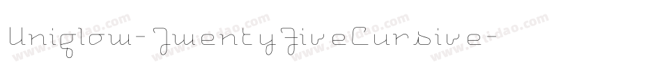 Uniglow-TwentyFiveCursive字体转换