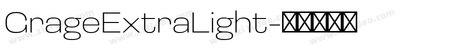 GrageExtraLight字体转换