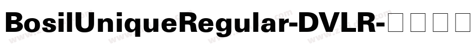 BosilUniqueRegular-DVLR字体转换
