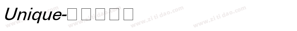 Unique字体转换