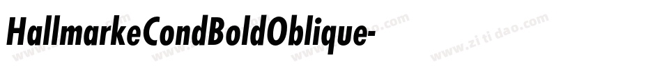 HallmarkeCondBoldOblique字体转换