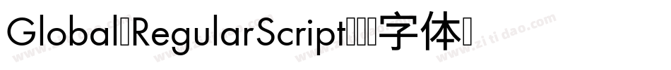 Global-RegularScript字体转换