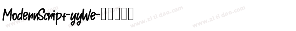 ModernScript-yyWe字体转换