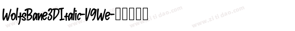 WolfsBane3DItalic-V9We字体转换