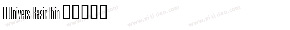 LTUnivers-BasicThin字体转换