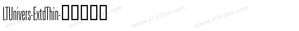 LTUnivers-ExtdThin字体转换