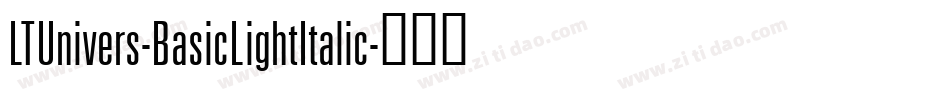 LTUnivers-BasicLightItalic字体转换
