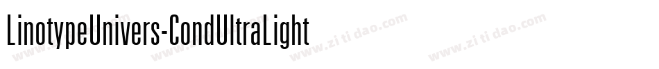 LinotypeUnivers-CondUltraLight字体转换