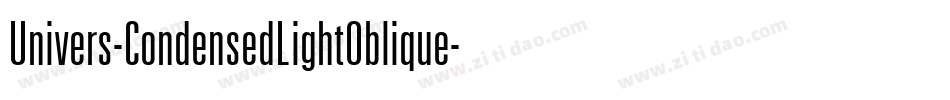 Univers-CondensedLightOblique字体转换
