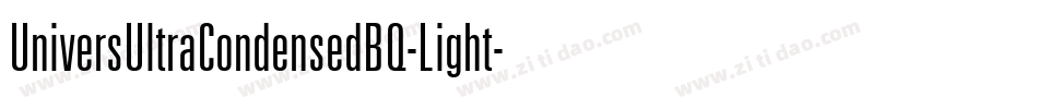 UniversUltraCondensedBQ-Light字体转换