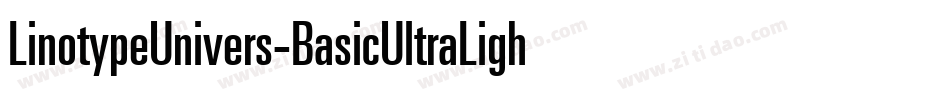 LinotypeUnivers-BasicUltraLightIt字体转换