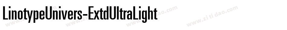 LinotypeUnivers-ExtdUltraLight字体转换