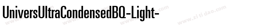 UniversUltraCondensedBQ-Light字体转换