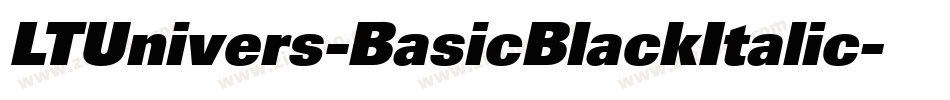 LTUnivers-BasicBlackItalic字体转换