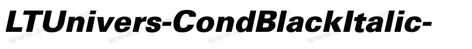 LTUnivers-CondBlackItalic字体转换