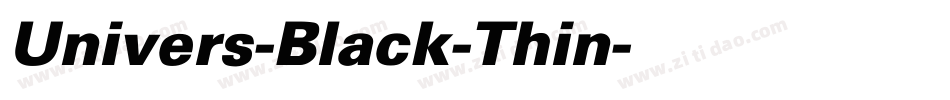 Univers-Black-Thin字体转换