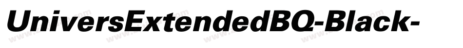 UniversExtendedBQ-Black字体转换