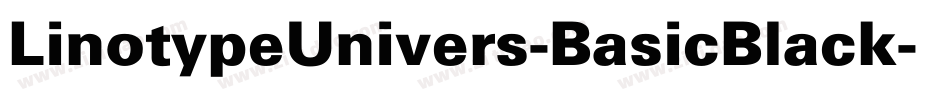 LinotypeUnivers-BasicBlack字体转换