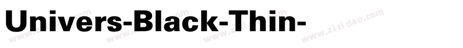Univers-Black-Thin字体转换