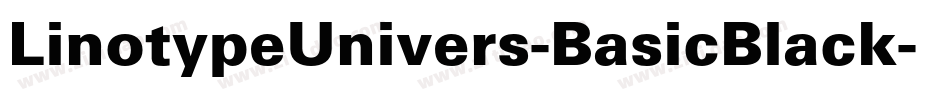 LinotypeUnivers-BasicBlack字体转换