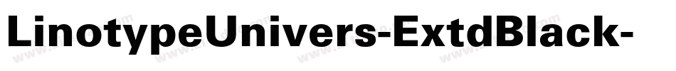 LinotypeUnivers-ExtdBlack字体转换