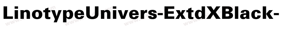 LinotypeUnivers-ExtdXBlack字体转换