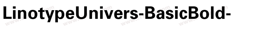 LinotypeUnivers-BasicBold字体转换