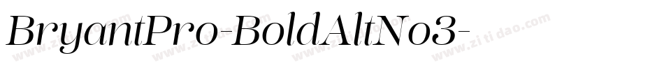 BryantPro-BoldAltNo3字体转换