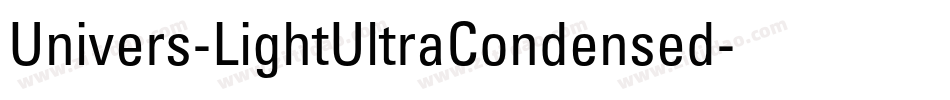 Univers-LightUltraCondensed字体转换