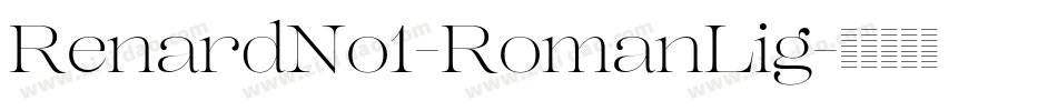 RenardNo1-RomanLig字体转换