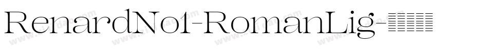 RenardNo1-RomanLig字体转换