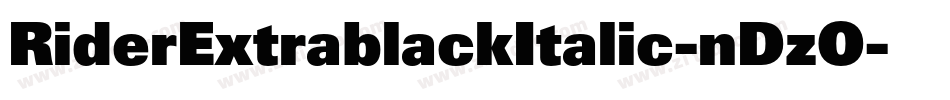 RiderExtrablackItalic-nDzO字体转换