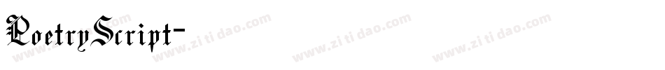 PoetryScript字体转换