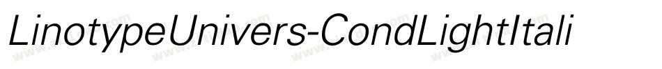 LinotypeUnivers-CondLightItalic字体转换