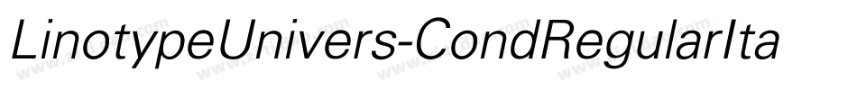 LinotypeUnivers-CondRegularItalic字体转换