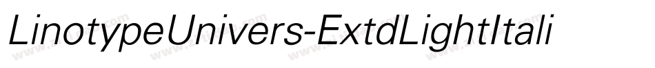 LinotypeUnivers-ExtdLightItalic字体转换