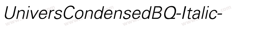 UniversCondensedBQ-Italic字体转换