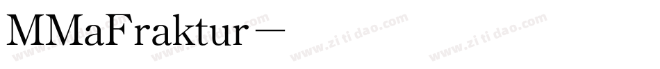 MMaFraktur字体转换