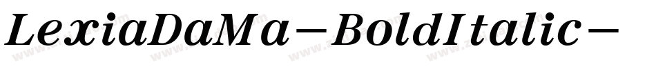 LexiaDaMa-BoldItalic字体转换
